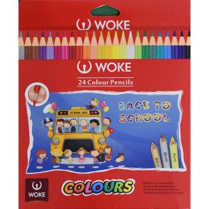 مداد رنگی 24 رنگ مقوایی ووک
