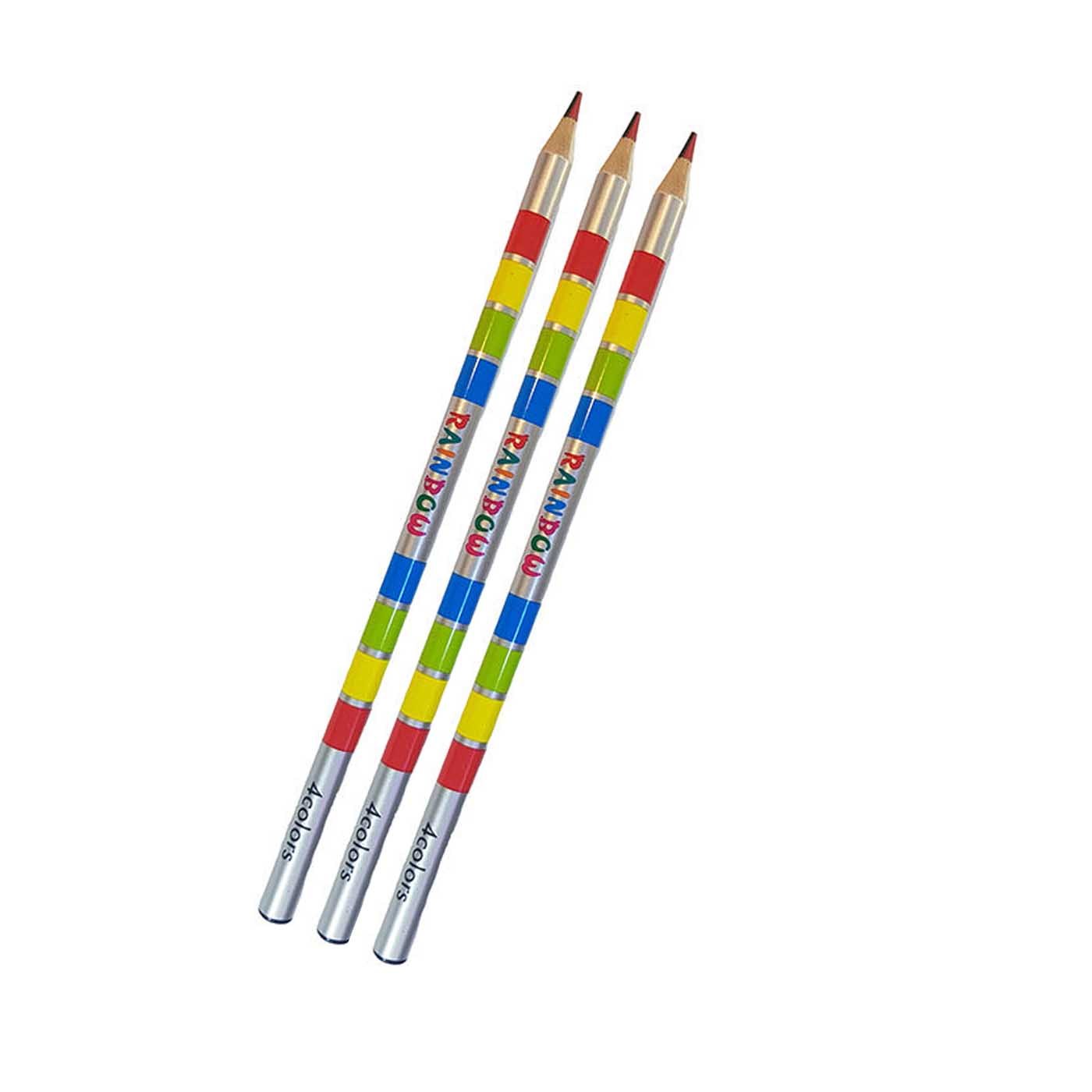 مداد مدل چهار رنگ بسته 3 عددی