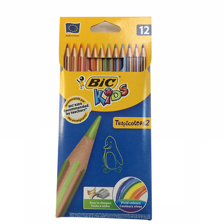 مداد رنگی 12 رنگ بیک مدل ZS